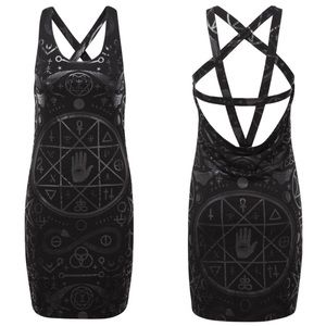 Killstar Cult Strap Dress - Small